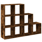 vidaXL Raumteiler-Bücherregal 3 Stufen Räuchereiche 137,5x29x103,5 cm