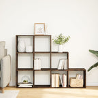 vidaXL Raumteiler-Bücherregal 3 Stufen Räuchereiche 137,5x29x103,5 cm