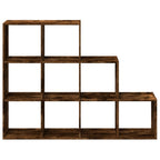 vidaXL Raumteiler-Bücherregal 3 Stufen Räuchereiche 137,5x29x103,5 cm