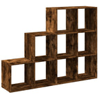 vidaXL Raumteiler-Bücherregal 3 Stufen Räuchereiche 137,5x29x103,5 cm