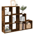 vidaXL Raumteiler-Bücherregal 3 Stufen Räuchereiche 137,5x29x103,5 cm
