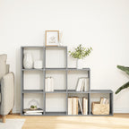 vidaXL Raumteiler-Bücherregal 3 Stufen Grau Sonoma 137,5x29x103,5 cm