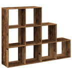 vidaXL Raumteiler-Bücherregal 3 Stufen Altholz-Optik 137,5x29x103,5 cm
