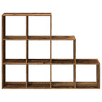 vidaXL Raumteiler-Bücherregal 3 Stufen Altholz-Optik 137,5x29x103,5 cm