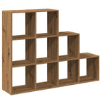 vidaXL Raumteiler-Bücherregal 3 Stufen Artisan-Eiche 137,5x29x103,5 cm