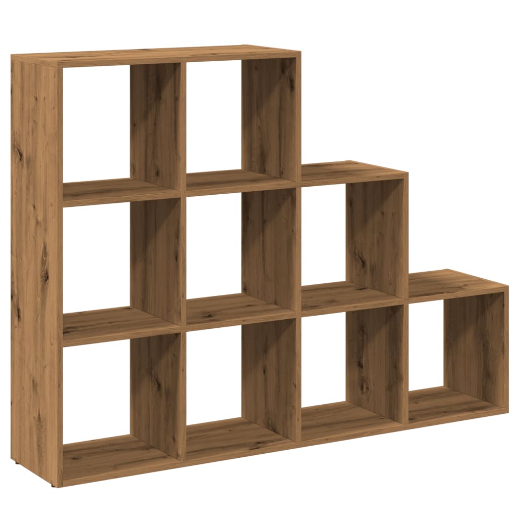 vidaXL Raumteiler-Bücherregal 3 Stufen Artisan-Eiche 137,5x29x103,5 cm
