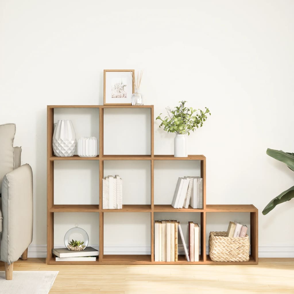 vidaXL Raumteiler-Bücherregal 3 Stufen Artisan-Eiche 137,5x29x103,5 cm
