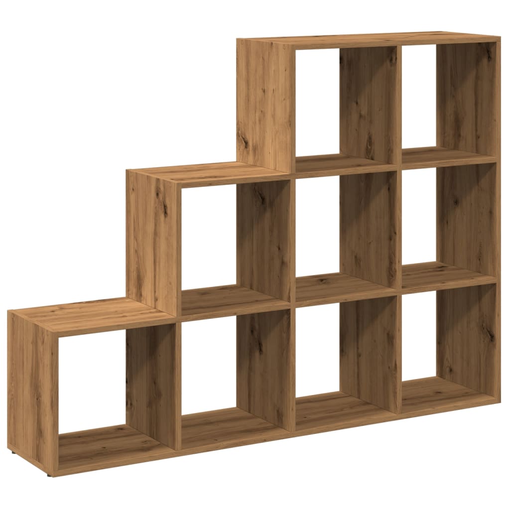 vidaXL Raumteiler-Bücherregal 3 Stufen Artisan-Eiche 137,5x29x103,5 cm
