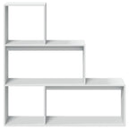 vidaXL Raumteiler-Bücherregal 3 Stufen Weiß 123x29x123cm Holzwerkstoff