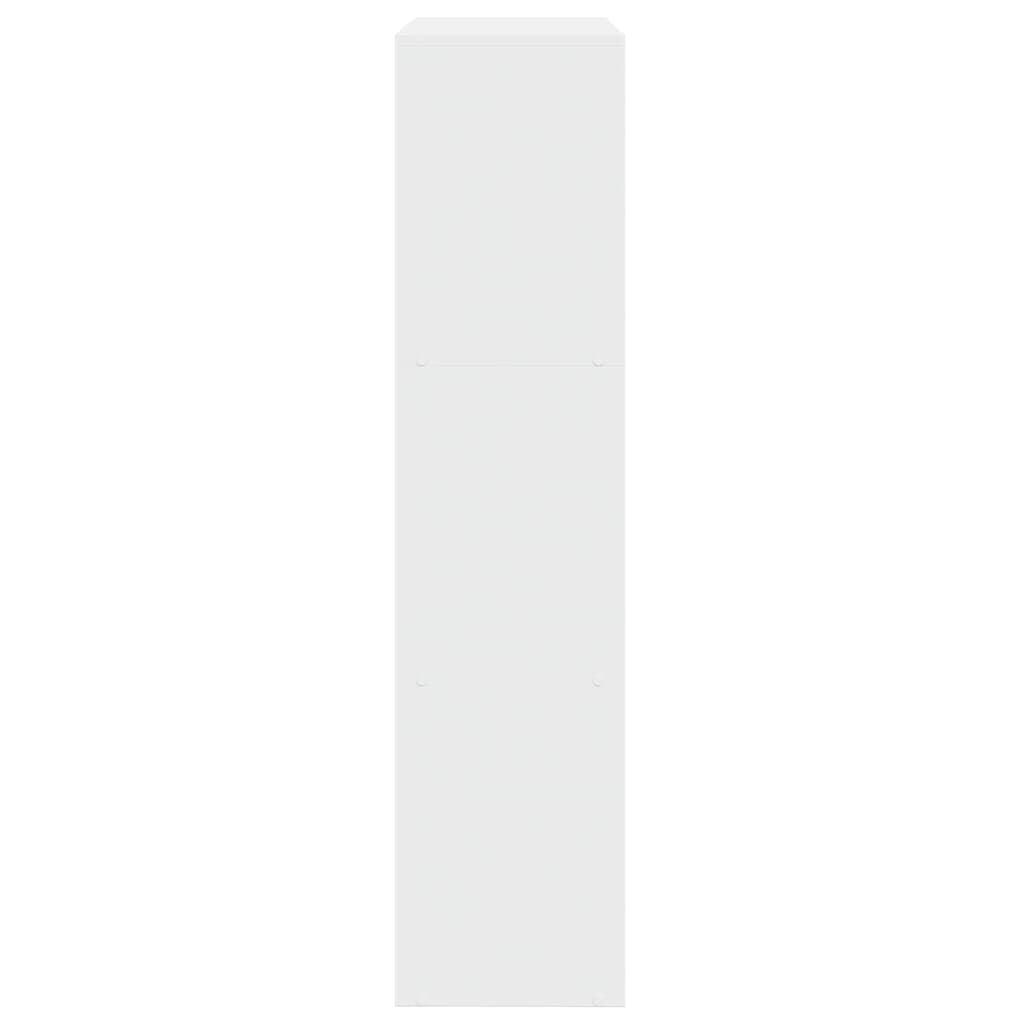 vidaXL Raumteiler-Bücherregal 3 Stufen Weiß 123x29x123cm Holzwerkstoff