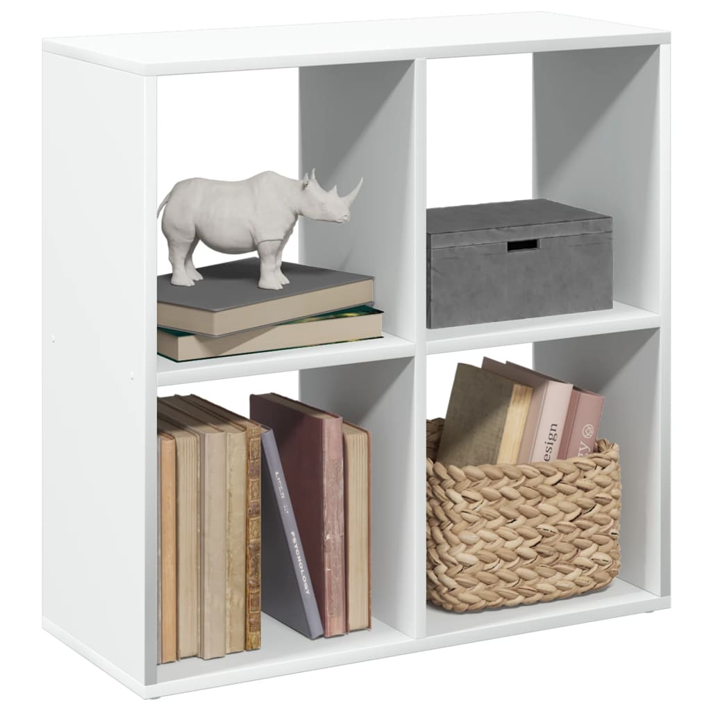 vidaXL Raumteiler Bücherregal Weiß 69,5 x 29 x 69,5 cm Holzwerkstoff