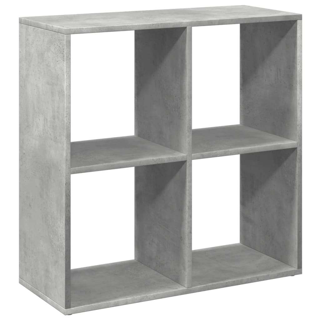 vidaXL Raumteiler-Bücherregal Betongrau 69,5x29x69,5 cm Holzwerkstoff