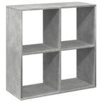 vidaXL Raumteiler-Bücherregal Betongrau 69,5x29x69,5 cm Holzwerkstoff