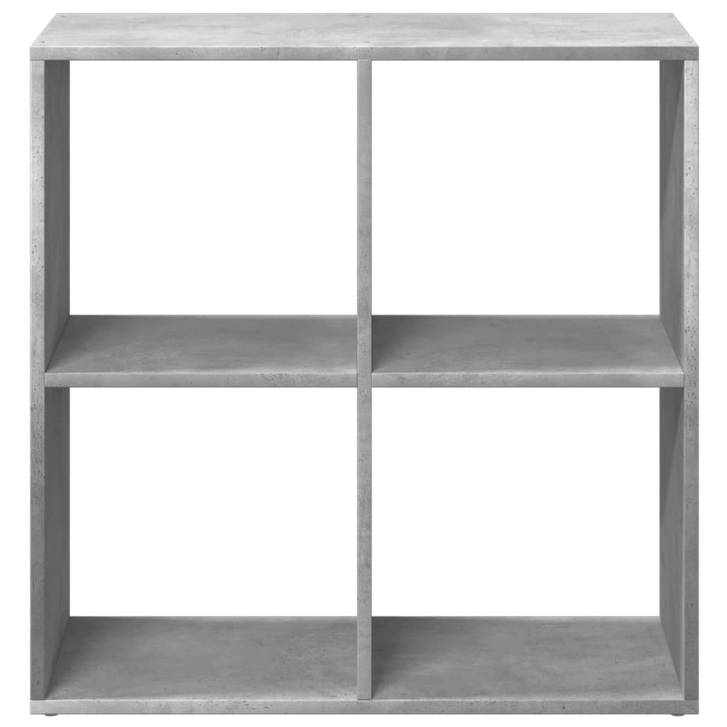 vidaXL Raumteiler-Bücherregal Betongrau 69,5x29x69,5 cm Holzwerkstoff
