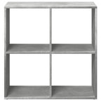 vidaXL Raumteiler-Bücherregal Betongrau 69,5x29x69,5 cm Holzwerkstoff