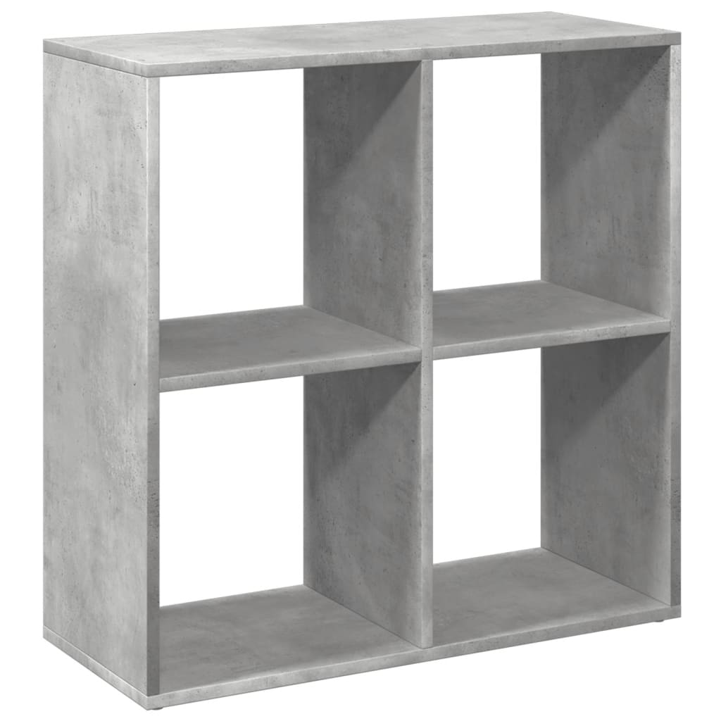 vidaXL Raumteiler-Bücherregal Betongrau 69,5x29x69,5 cm Holzwerkstoff