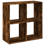 vidaXL Raumteiler-Bücherregal Räuchereiche 69,5x29x69,5 cm