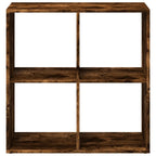 vidaXL Raumteiler-Bücherregal Räuchereiche 69,5x29x69,5 cm