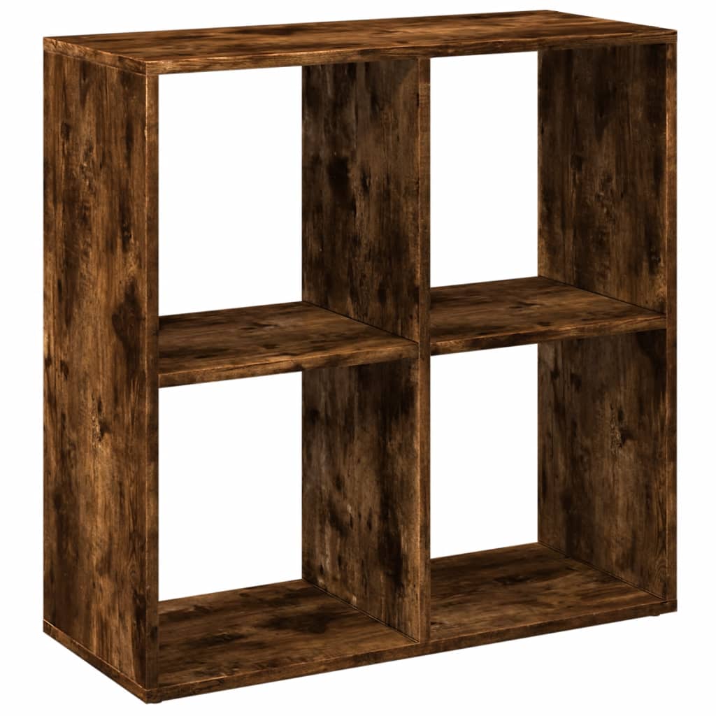 vidaXL Raumteiler-Bücherregal Räuchereiche 69,5x29x69,5 cm