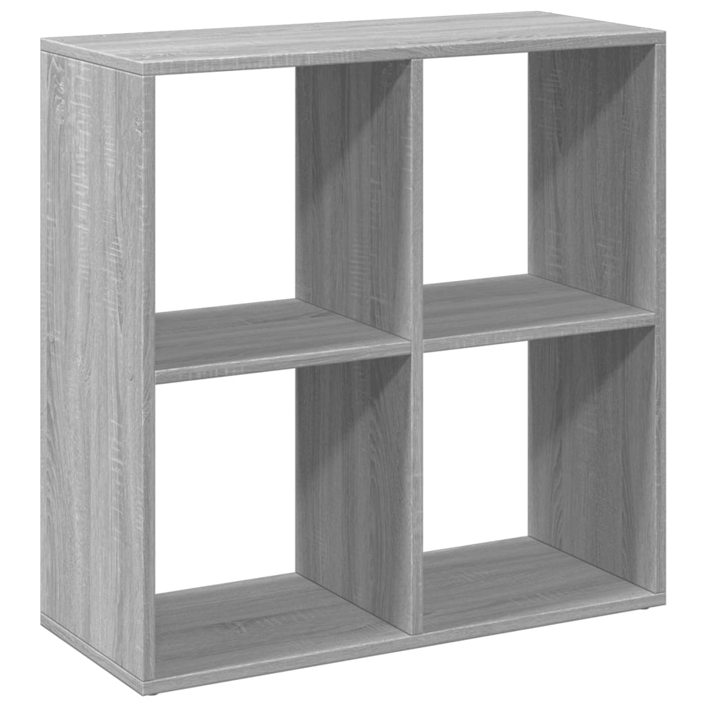 vidaXL Raumteiler-Bücherregal Grau Sonoma 69,5x29x69,5 cm