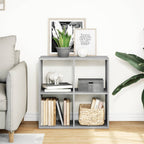 vidaXL Raumteiler-Bücherregal Grau Sonoma 69,5x29x69,5 cm