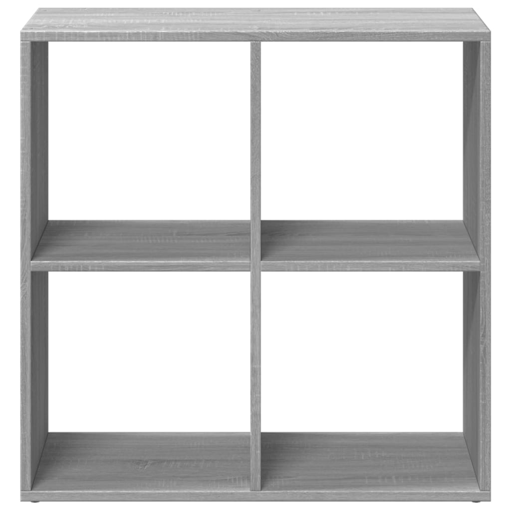vidaXL Raumteiler-Bücherregal Grau Sonoma 69,5x29x69,5 cm