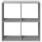 vidaXL Raumteiler-Bücherregal Grau Sonoma 69,5x29x69,5 cm