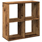 vidaXL Raumteiler-Bücherregal Altholz-Optik 69,5x29x69,5 cm