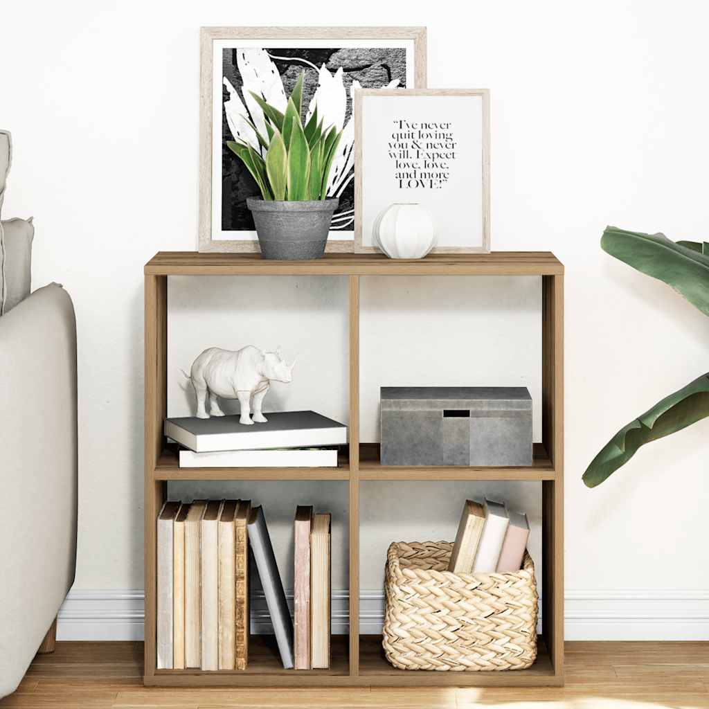 vidaXL Raumteiler-Bücherregal Artisan-Eiche 69,5x29x69,5 cm