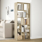 vidaXL Raumteiler-Bücherregal Sonoma-Eiche 67x25x161,5cm Holzwerkstoff