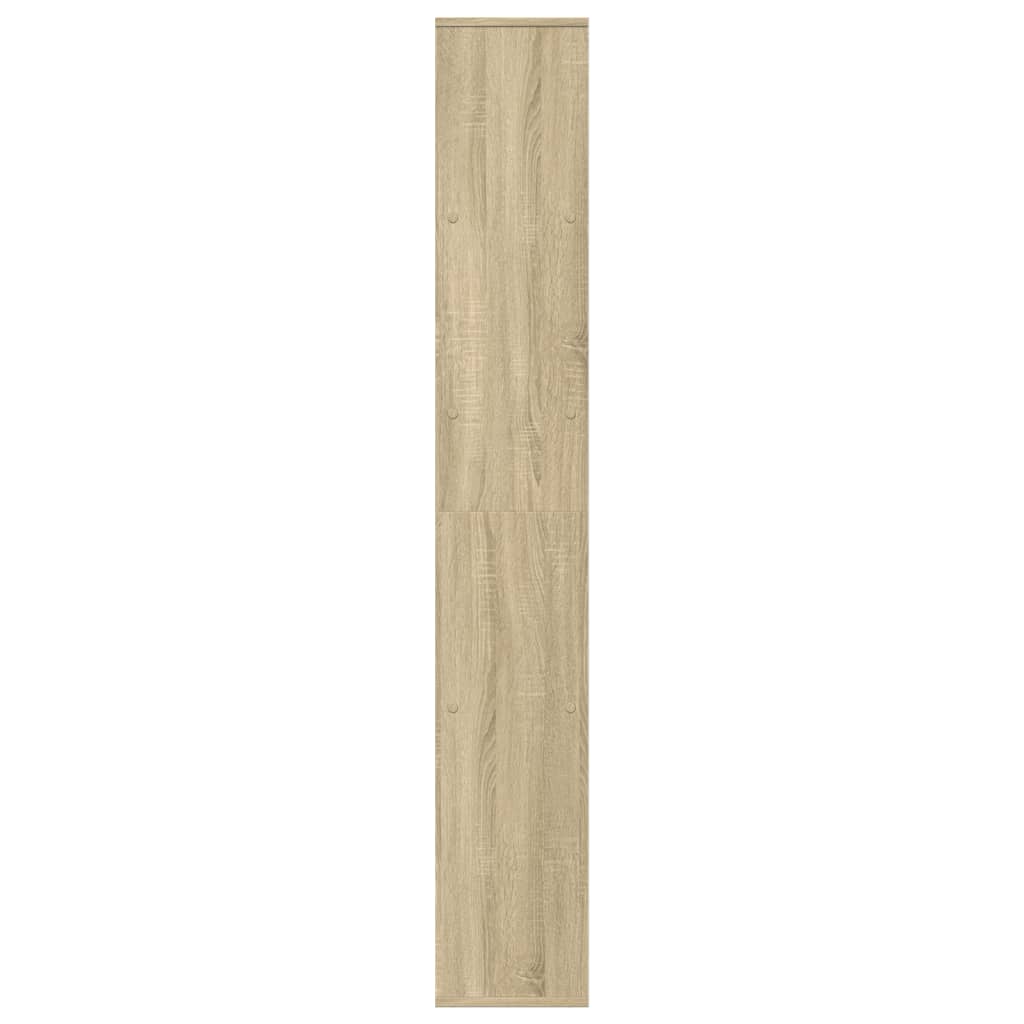 vidaXL Raumteiler-Bücherregal Sonoma-Eiche 67x25x161,5cm Holzwerkstoff