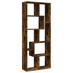 vidaXL Raumteiler-Bücherregal Räuchereiche 67x25x161,5cm Holzwerkstoff