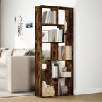 vidaXL Raumteiler-Bücherregal Räuchereiche 67x25x161,5cm Holzwerkstoff