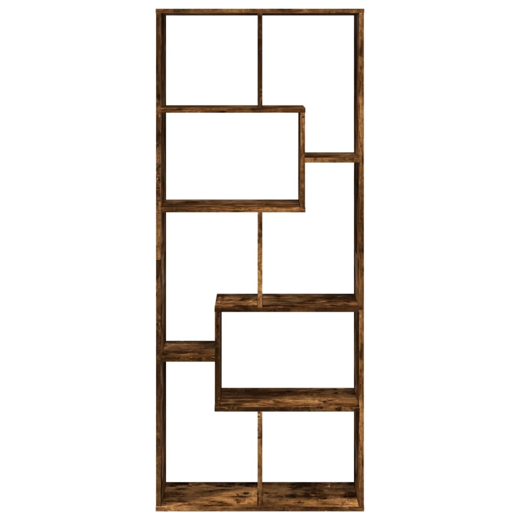 vidaXL Raumteiler-Bücherregal Räuchereiche 67x25x161,5cm Holzwerkstoff