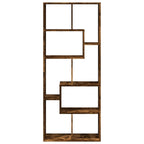 vidaXL Raumteiler-Bücherregal Räuchereiche 67x25x161,5cm Holzwerkstoff