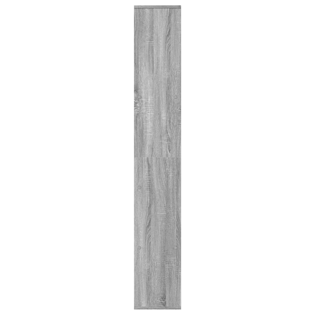 vidaXL Raumteiler-Bücherregal Grau Sonoma 67x25x161,5 cm Holzwerkstoff