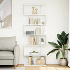 vidaXL Raumteiler-Bücherregal 6 Etagen Weiß 70x24x193 cm Holzwerkstoff