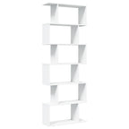 vidaXL Raumteiler-Bücherregal 6 Etagen Weiß 70x24x193 cm Holzwerkstoff