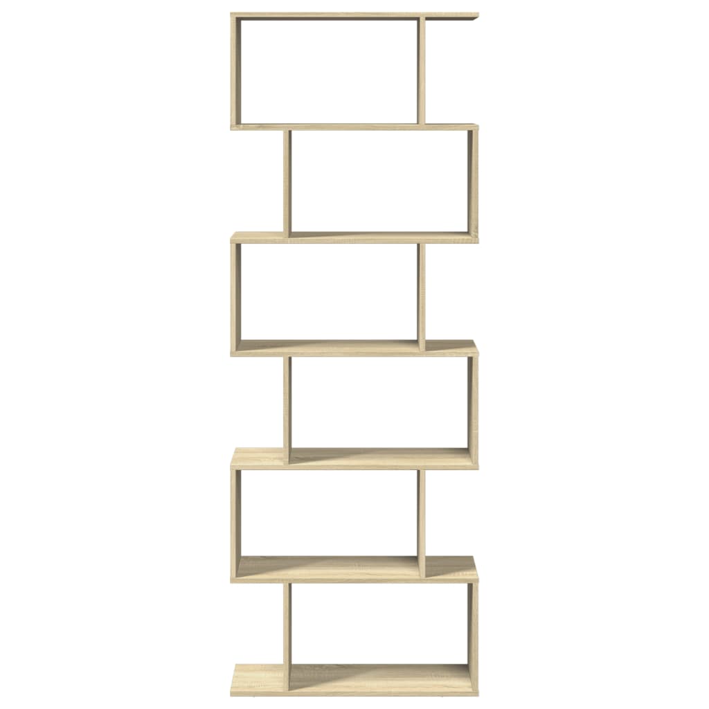 vidaXL Raumteiler-Bücherregal 6 Etagen Sonoma-Eiche 70x24x193 cm
