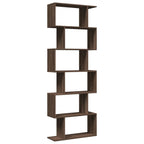 vidaXL Raumteiler-Bücherregal 6 Etagen Braun Eichen-Optik 70x24x193 cm
