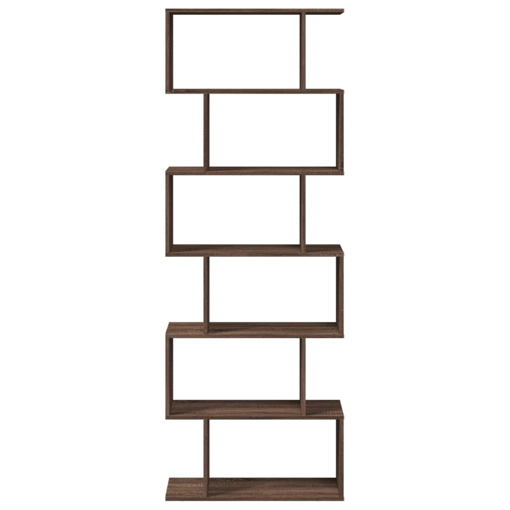 vidaXL Raumteiler-Bücherregal 6 Etagen Braun Eichen-Optik 70x24x193 cm