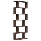vidaXL Raumteiler-Bücherregal 6 Etagen Braun Eichen-Optik 70x24x193 cm