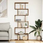 vidaXL Raumteiler-Bücherregal 6 Etagen Altholz-Optik 70x24x193 cm