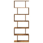 vidaXL Raumteiler-Bücherregal 6 Etagen Altholz-Optik 70x24x193 cm
