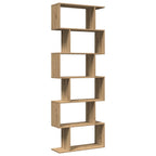 vidaXL Raumteiler-Bücherregal 6 Etagen Artisan-Eiche 70x24x193 cm