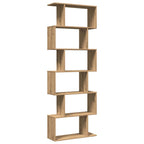 vidaXL Raumteiler-Bücherregal 6 Etagen Artisan-Eiche 70x24x193 cm