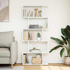 vidaXL Raumteiler Bücherregal 5-stufig Weiß 70x24x161 cm Holzwerkstoff