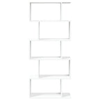 vidaXL Raumteiler Bücherregal 5-stufig Weiß 70x24x161 cm Holzwerkstoff