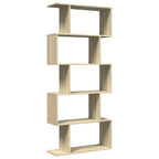 vidaXL Raumteiler-Bücherregal 5 Etagen Sonoma-Eiche 70x24x161 cm