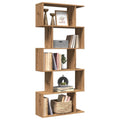 vidaXL Raumteiler-Bücherregal 5 Etagen Artisan-Eiche 70x24x161 cm